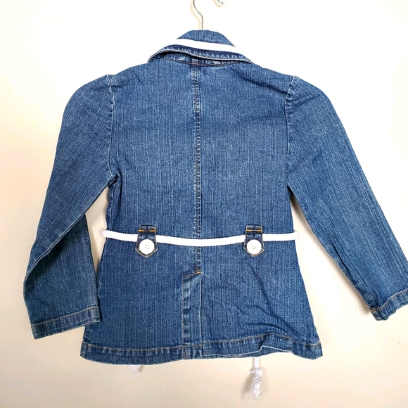 Gymboree Youth Denim Nautical Jacket with Cute Rope Waist Tie Size 6 077 - Picture 4 of 5